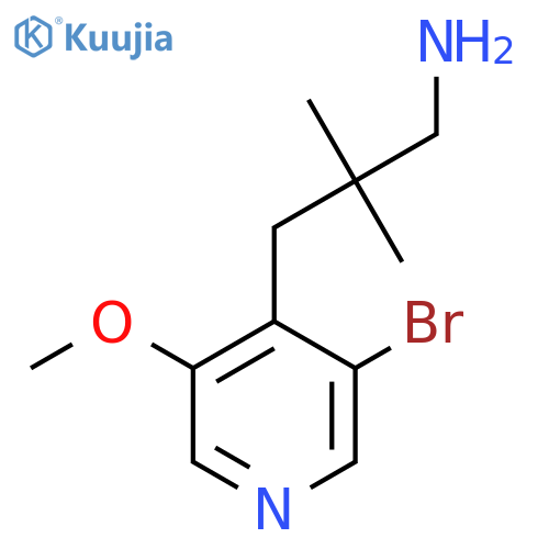 3-(3-bromo-5-methoxypyridin-4-yl)-2,2-dimethylpropan-1-amine structure
