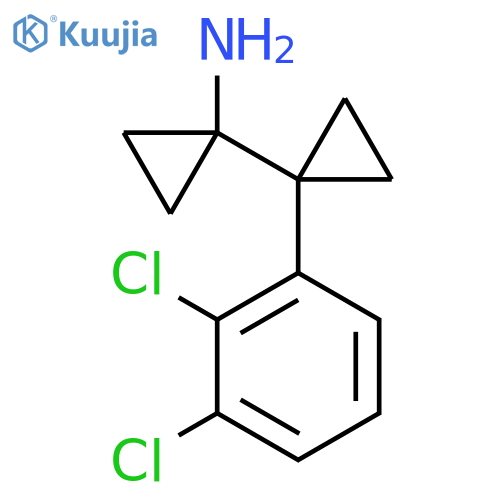 1-1-(2,3-dichlorophenyl)cyclopropylcyclopropan-1-amine structure