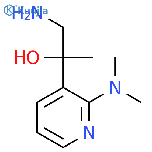 1-amino-2-2-(dimethylamino)pyridin-3-ylpropan-2-ol structure