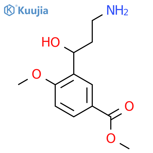methyl 3-(3-amino-1-hydroxypropyl)-4-methoxybenzoate structure
