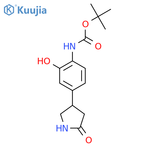 tert-butyl N-2-hydroxy-4-(5-oxopyrrolidin-3-yl)phenylcarbamate structure