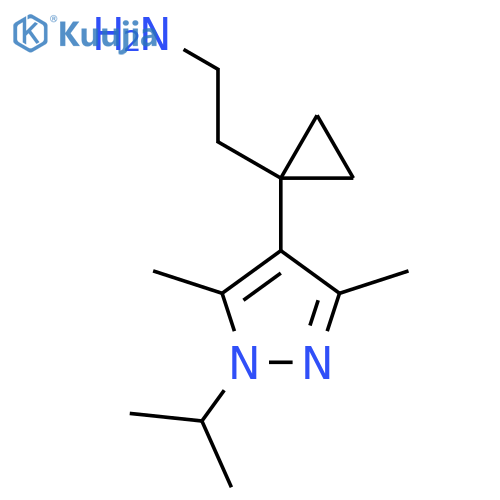 2-{1-3,5-dimethyl-1-(propan-2-yl)-1H-pyrazol-4-ylcyclopropyl}ethan-1-amine structure