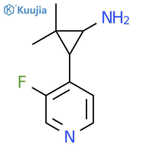 3-(3-fluoropyridin-4-yl)-2,2-dimethylcyclopropan-1-amine structure