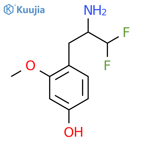 4-(2-amino-3,3-difluoropropyl)-3-methoxyphenol structure