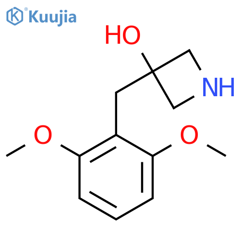 3-(2,6-dimethoxyphenyl)methylazetidin-3-ol structure