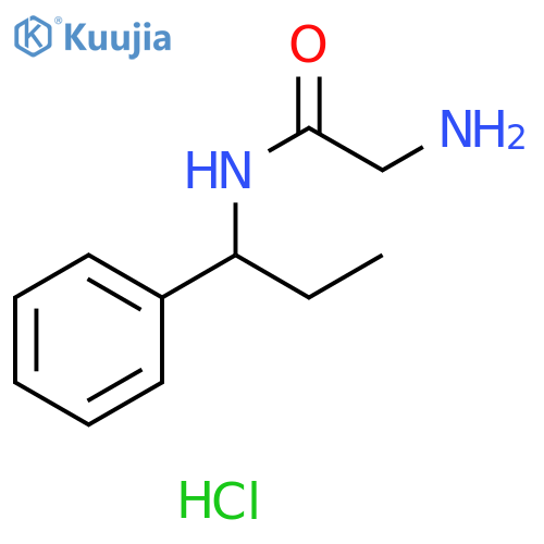2-amino-N-(1-phenylpropyl)acetamide hydrochloride structure