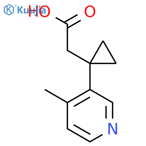 2-1-(4-methylpyridin-3-yl)cyclopropylacetic acid structure