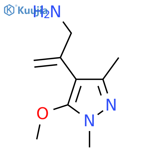 2-(5-methoxy-1,3-dimethyl-1H-pyrazol-4-yl)prop-2-en-1-amine structure