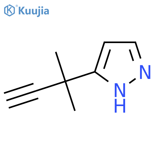 3-(2-methylbut-3-yn-2-yl)-1H-pyrazole structure