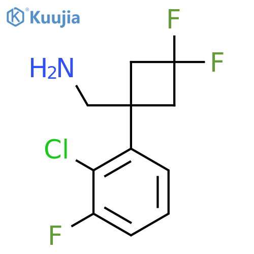 1-(2-chloro-3-fluorophenyl)-3,3-difluorocyclobutylmethanamine structure