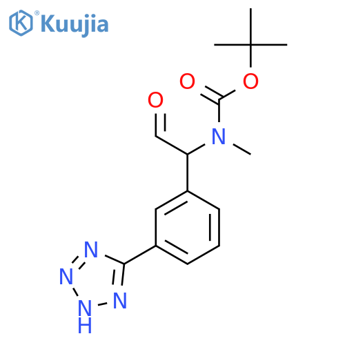 tert-butyl N-methyl-N-{2-oxo-1-3-(1H-1,2,3,4-tetrazol-5-yl)phenylethyl}carbamate structure