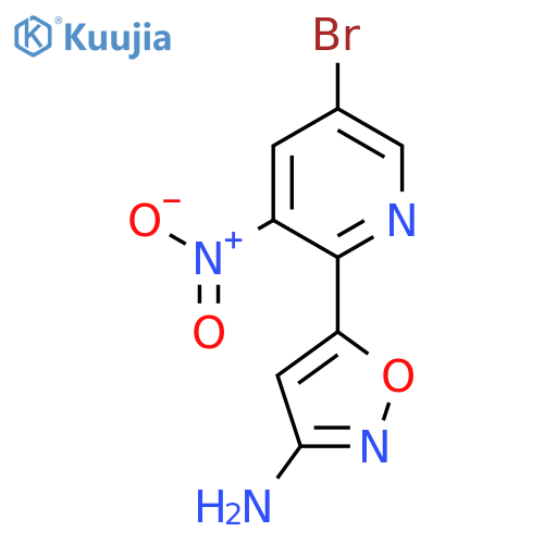 5-(5-bromo-3-nitropyridin-2-yl)-1,2-oxazol-3-amine structure