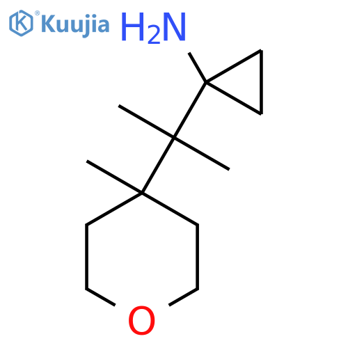 1-2-(4-methyloxan-4-yl)propan-2-ylcyclopropan-1-amine structure