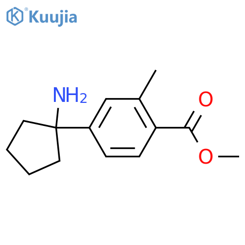 methyl 4-(1-aminocyclopentyl)-2-methylbenzoate structure