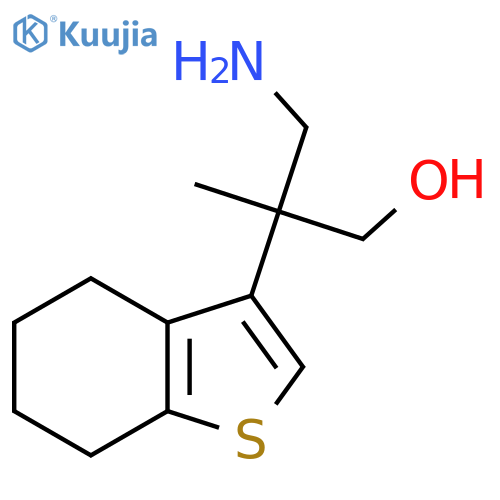 3-amino-2-methyl-2-(4,5,6,7-tetrahydro-1-benzothiophen-3-yl)propan-1-ol structure