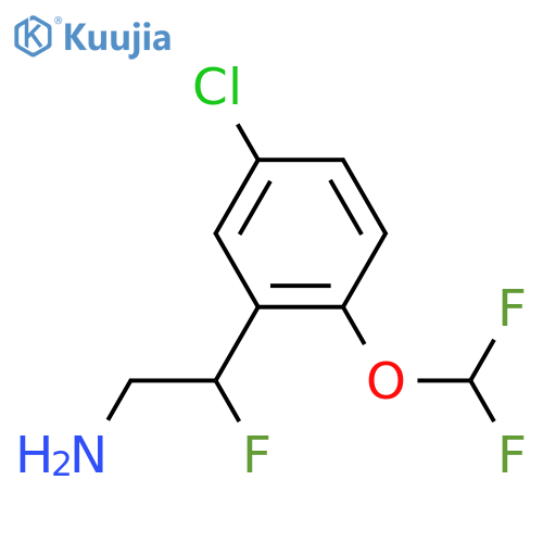 2-5-chloro-2-(difluoromethoxy)phenyl-2-fluoroethan-1-amine structure