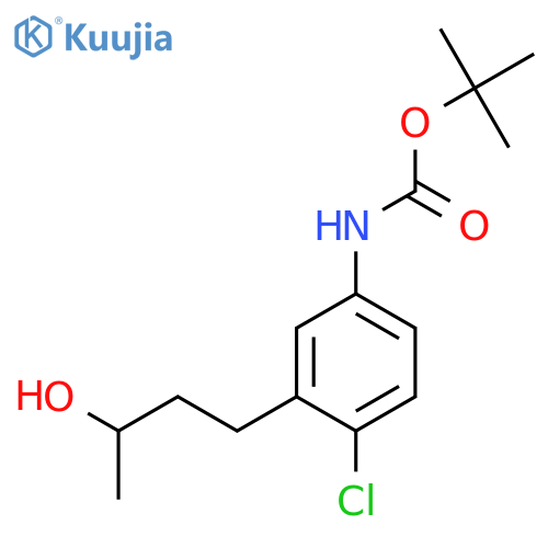 tert-butyl N-4-chloro-3-(3-hydroxybutyl)phenylcarbamate structure