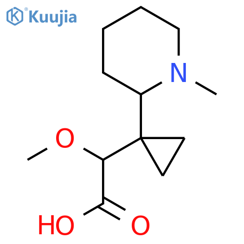 2-methoxy-2-1-(1-methylpiperidin-2-yl)cyclopropylacetic acid structure