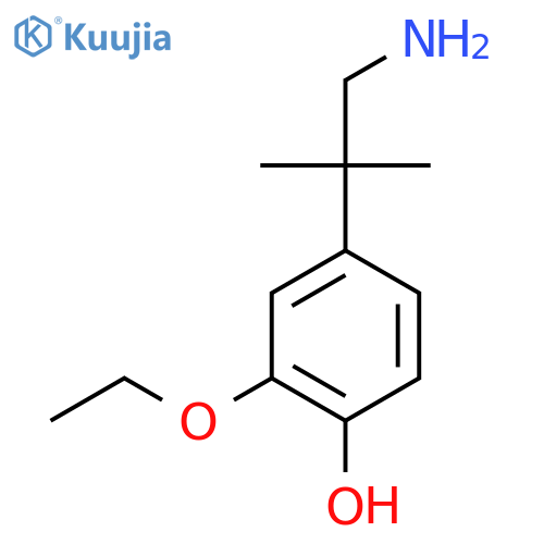 4-(1-amino-2-methylpropan-2-yl)-2-ethoxyphenol structure