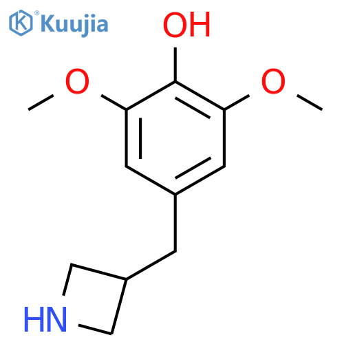 4-(azetidin-3-yl)methyl-2,6-dimethoxyphenol structure