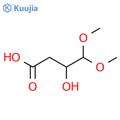 3-hydroxy-4,4-dimethoxybutanoic acid structure