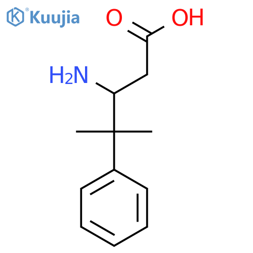 3-amino-4-methyl-4-phenylpentanoic acid structure