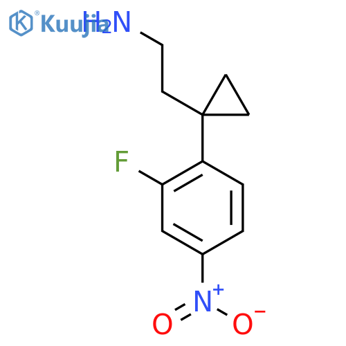 2-1-(2-fluoro-4-nitrophenyl)cyclopropylethan-1-amine structure