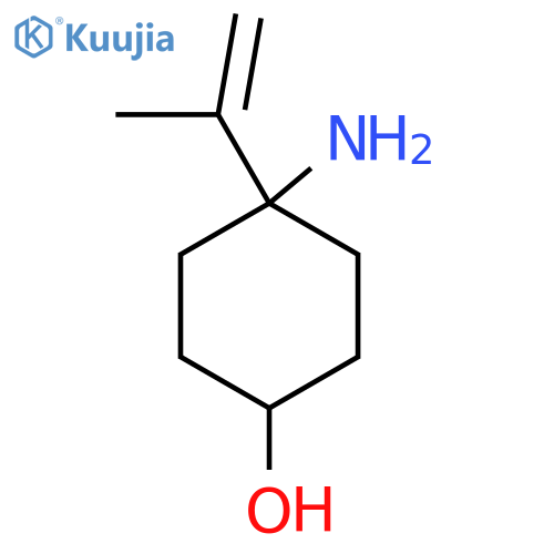 4-amino-4-(prop-1-en-2-yl)cyclohexan-1-ol structure