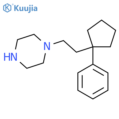 1-2-(1-phenylcyclopentyl)ethylpiperazine structure