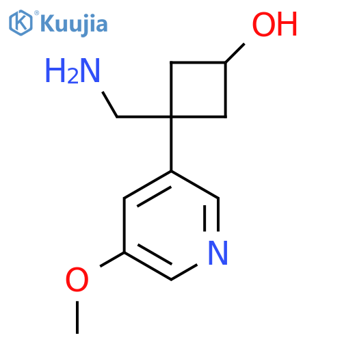 3-(aminomethyl)-3-(5-methoxypyridin-3-yl)cyclobutan-1-ol structure