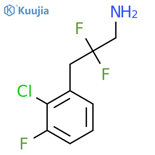 3-(2-chloro-3-fluorophenyl)-2,2-difluoropropan-1-amine structure