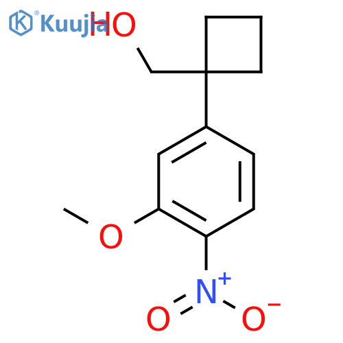 1-(3-methoxy-4-nitrophenyl)cyclobutylmethanol structure