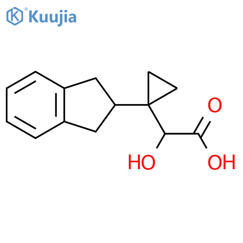 2-1-(2,3-dihydro-1H-inden-2-yl)cyclopropyl-2-hydroxyacetic acid structure