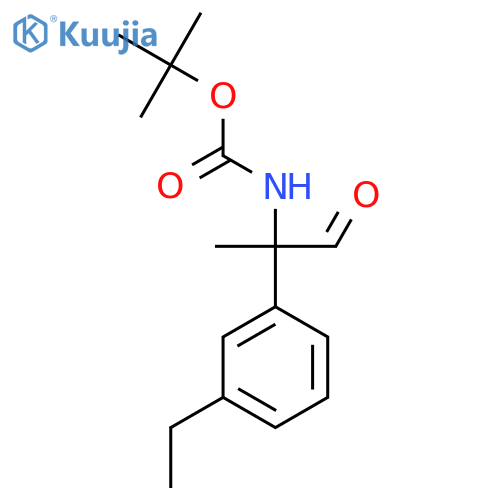 tert-butyl N-[2-(3-ethylphenyl)-1-oxopropan-2-yl]carbamate structure