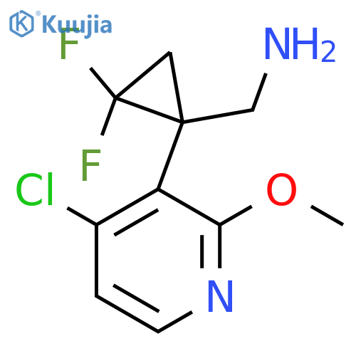 1-(4-chloro-2-methoxypyridin-3-yl)-2,2-difluorocyclopropylmethanamine structure