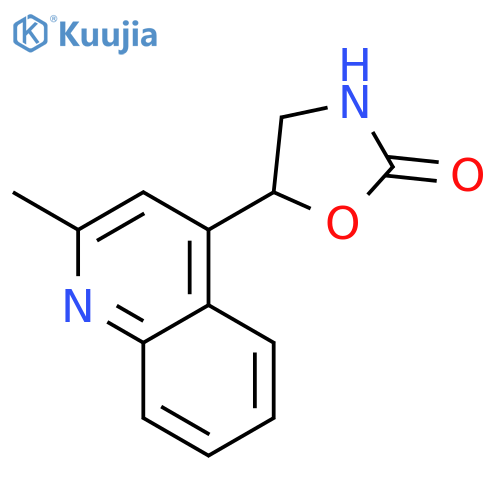 5-(2-methylquinolin-4-yl)-1,3-oxazolidin-2-one structure