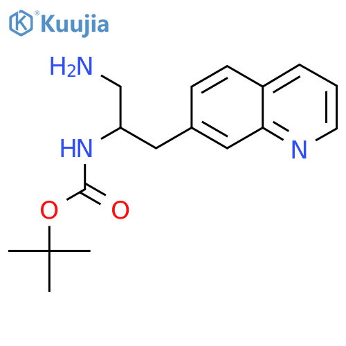 tert-butyl N-1-amino-3-(quinolin-7-yl)propan-2-ylcarbamate structure