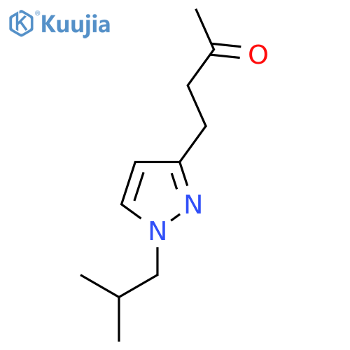 4-1-(2-methylpropyl)-1H-pyrazol-3-ylbutan-2-one structure