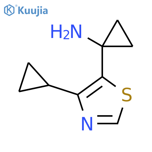 1-(4-cyclopropyl-1,3-thiazol-5-yl)cyclopropan-1-amine structure