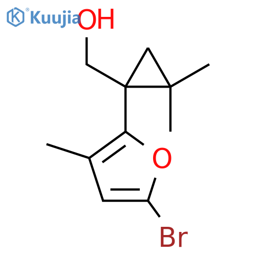 1-(5-bromo-3-methylfuran-2-yl)-2,2-dimethylcyclopropylmethanol structure