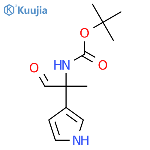 tert-butyl N-1-oxo-2-(1H-pyrrol-3-yl)propan-2-ylcarbamate structure