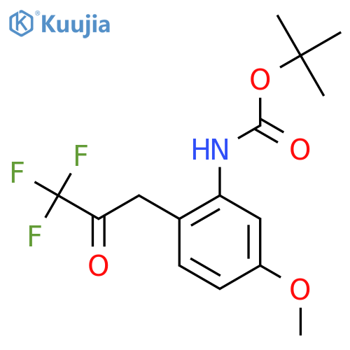 tert-butyl N-5-methoxy-2-(3,3,3-trifluoro-2-oxopropyl)phenylcarbamate structure