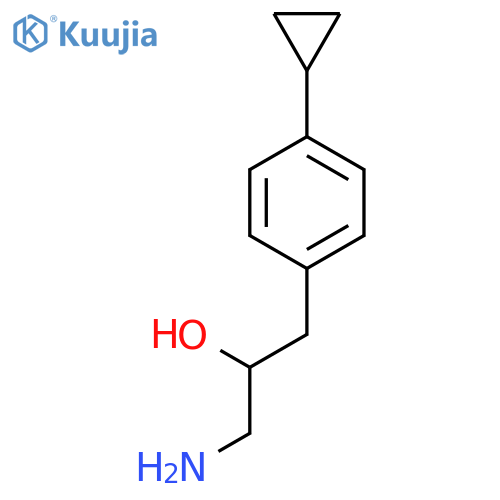 1-amino-3-(4-cyclopropylphenyl)propan-2-ol structure