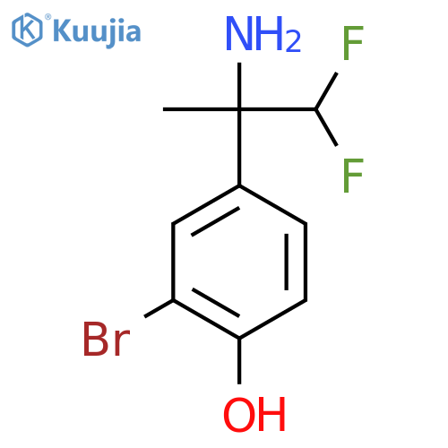 4-(2-amino-1,1-difluoropropan-2-yl)-2-bromophenol structure