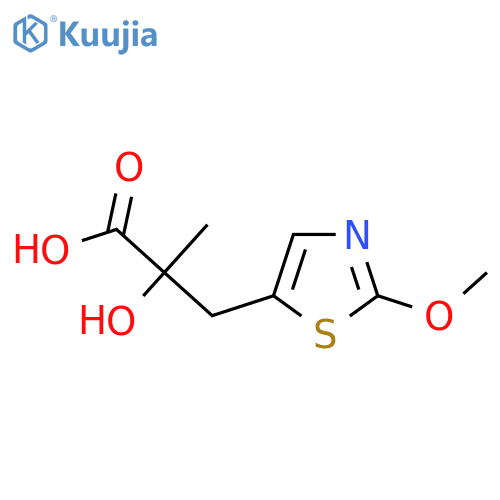2-hydroxy-3-(2-methoxy-1,3-thiazol-5-yl)-2-methylpropanoic acid structure