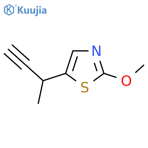 5-(but-3-yn-2-yl)-2-methoxy-1,3-thiazole structure