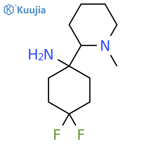 4,4-difluoro-1-(1-methylpiperidin-2-yl)cyclohexan-1-amine structure