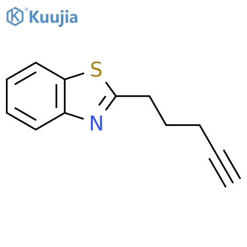2-(pent-4-yn-1-yl)-1,3-benzothiazole structure