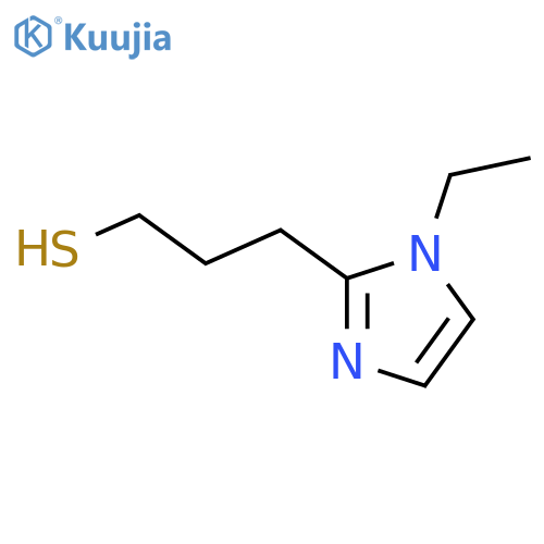 3-(1-ethyl-1H-imidazol-2-yl)propane-1-thiol structure