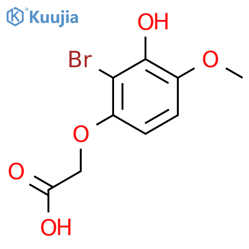 2-(2-bromo-3-hydroxy-4-methoxyphenoxy)acetic acid structure